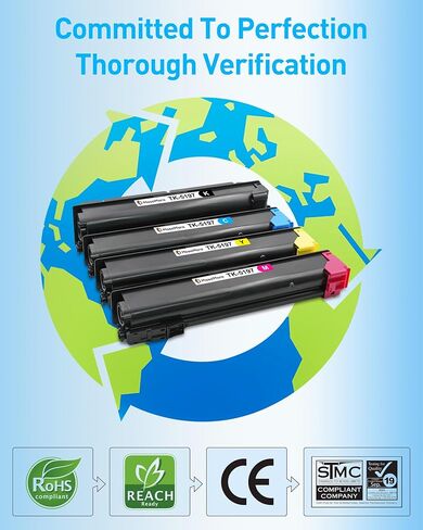 MasaiMara TK-5197 TK5197 Compatible Toner Cartridge for Kyocera TASKalfa 306ci 307ci 308ci and Copystar CS 306ci CS 307ci CS 308ci Printer (Black Cyan Magenta Yellow, 4-Pack) in Saudi Arabia