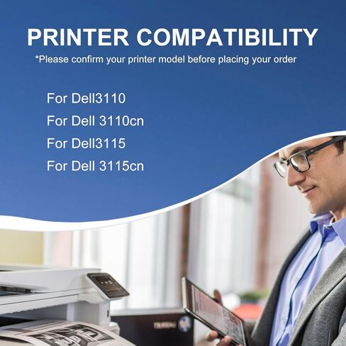 استبدال خرطوشة الحبر الأسود 3115 المتوافقة مع Dell 3110CN 3115CN 3110 3115 | 310-8092 (أسود، عالي الإنتاجية، 8000 صفحة) in Kuwait