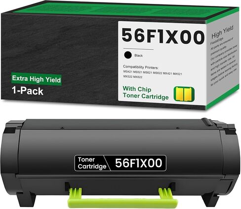 56F1X00 Black Extra High Yield Toner 20,000 Pages Remanufactured 56F1X00 Replacement for Lexmark 56F1X00 Toner for MS421dn MS521dn MS621dn MS622de MX321adw MX421ade MX521de Printer, 1-Pack in Saudi Arabia