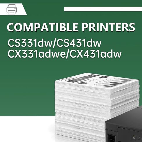 20N10K0 20N10 Toner Cartridge (with Chip) Compatible with Lexmark CS331dw CS431dw CX331adwe CX431adw Printers - 20N10K0 Black Toner (1-Pack, 1,500 Pages) in Kuwait