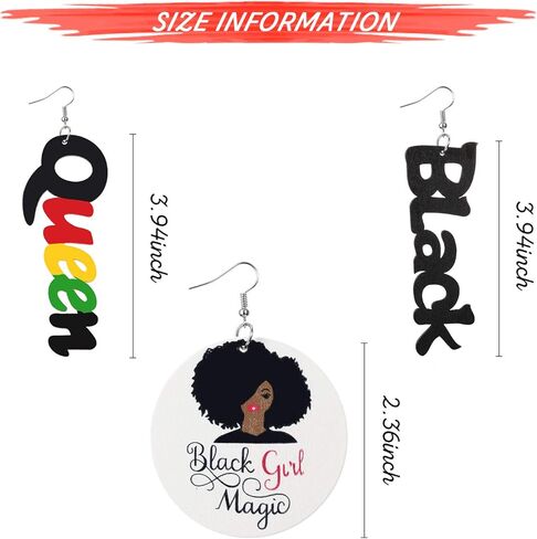 12 Pairs African Women Earrings Wooden African Wooden Earrings Round Painted Earrings Ethnic Style Drop Dangle Earrings Set (Retro Style) in Saudi Arabia