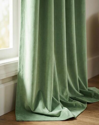 StangH Dark Slate Blackout Curtains for Bedroom, Thermal Insulated Drapes for Living Space, Noise Reducing Window Treatment with Back Tab, Luxury Fabric Panels, 52x96 Inch, Set of 2 in Kuwait