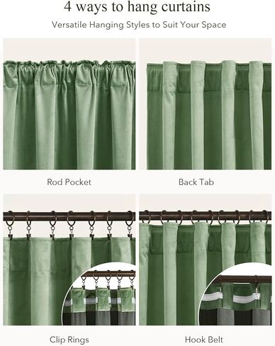 StangH Dark Slate Blackout Curtains for Bedroom, Thermal Insulated Drapes for Living Space, Noise Reducing Window Treatment with Back Tab, Luxury Fabric Panels, 52x96 Inch, Set of 2 in Kuwait