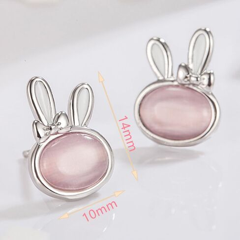 Bunny Earrings Rabbit Stud Earrings Hypoallergenic Cute Animal Jewelry Easter Earrings Gift for Women in Saudi Arabia