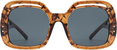 PASTL Women’s Oversized Square Sunglasses Vintage Retro Design Bold Cutout Frame UV400 in Kuwait