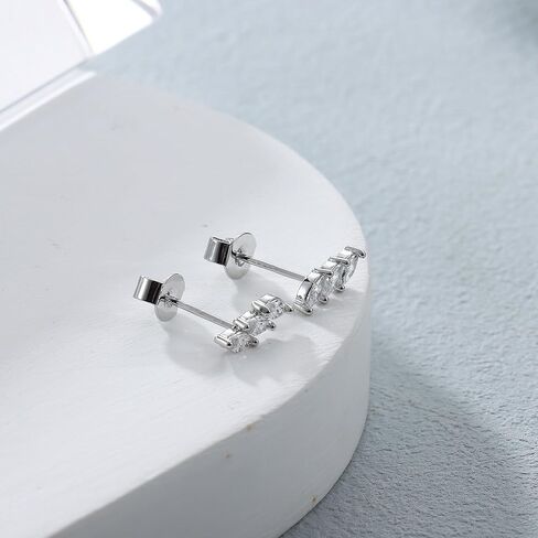 925 Sterling Silver Earrings for Women 14K Gold Stud Earrings Zirconia Star Butterfly Moon Gold Earrings Silver Earrings for Women Cartilage Earrings Small Silver Earrings Sets Silver Earrings Studs in Saudi Arabia
