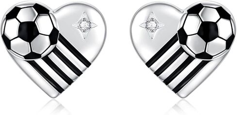 Hypoallergenic Sport Stud Earrings 925 Sterling Silver for Women - Sports Jewelry Gifts for Sports Fans Players in Kuwait