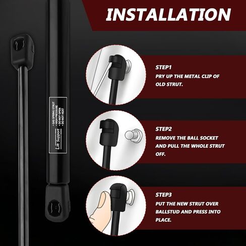 Trunk Struts for Volkswagen Jetta 2011-2018 | Gas Spring Lift Support Kit with Extra Screwdriver & Ball Mount | Replaces SG301064 5C6827550 PM1130 in Kuwait