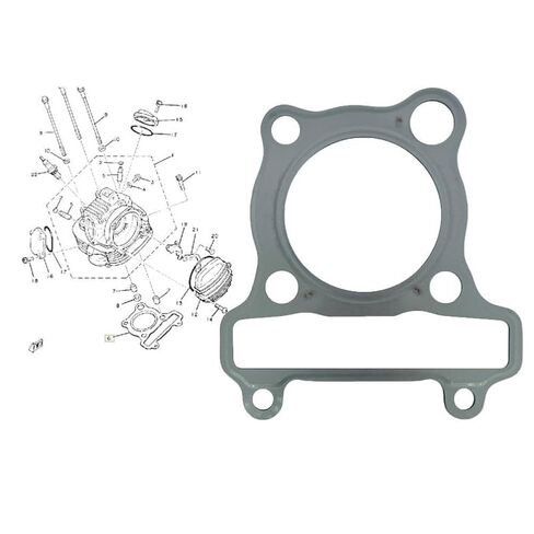 Motorcycle Cylinder Head Gasket Compatible with BW200 Big Wheel 85-88 SR185 81-82 TW200 XT200 82-83 in Kuwait