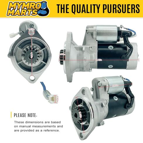 MYMRO 12V 15T Starter Motor S13-332 VV12913677011 YM129400-77012 YM12940077012 129136-77011 S13332 12913677011 for Komatsu Excavator PC35 PC40 PC50 SK815 SK714 4D88E in Kuwait