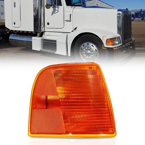 Corner Light fit for Peterbilt 385/377 Trucks Turn Signal Side Marker Lamp Assembly Halogen Amber Right Passenger Side in Kuwait