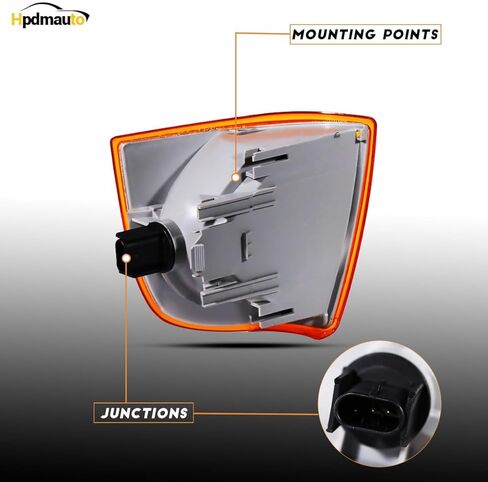 Corner Light fit for Peterbilt 385/377 Trucks Turn Signal Side Marker Lamp Assembly Halogen Amber Right Passenger Side in Kuwait