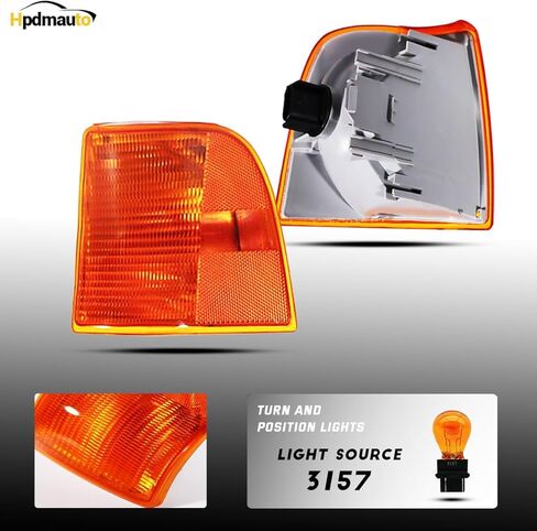 Corner Light fit for Peterbilt 385/377 Trucks Turn Signal Side Marker Lamp Assembly Halogen Amber Right Passenger Side in Kuwait