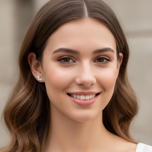 أقراط زركونيا مكعبة صغيرة من الفضة الاسترليني للنساء، أقراط متسلقة على شكل زهرة لا تسبب الحساسية، أقراط غضروف عنقودية زهرية، هدايا مجوهرات رائعة in Kuwait