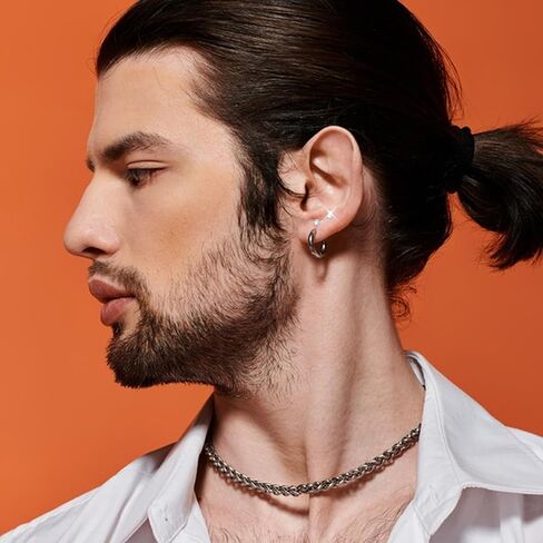 Silver Stud Earrings for Women, 6 Pairs Stainless Steel Tiny Earrings, 2mm Cubic Zirconia Flat Back Earring - 20G CZ Studs Jewelry Set in Kuwait