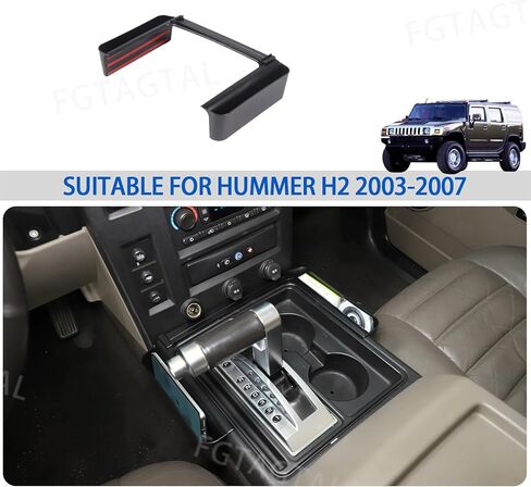 Gear Shift Organizer Tray Compatible with Hummer H2 2003-2009, Center Console Shifter Storage Box, ABS Storage Tray, Create Extra Storage Space for Driver and Passenger (Fit for H2) in Saudi Arabia