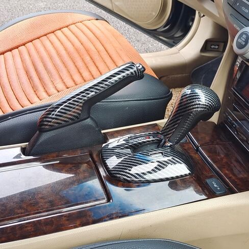 ملحقات داخلية على طراز ألياف الكربون غطاء صندوق تروس بلاستيكي زخارف ناقل الحركة مناسب لسيارة Honda 8th Gen Accord 2008 2009 2010 2011 2012 in Kuwait