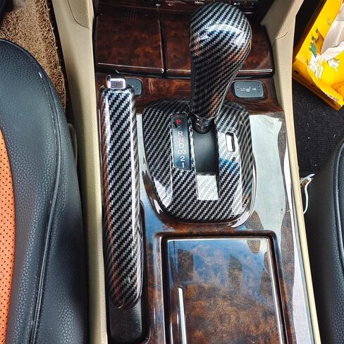 ملحقات داخلية على طراز ألياف الكربون غطاء صندوق تروس بلاستيكي زخارف ناقل الحركة مناسب لسيارة Honda 8th Gen Accord 2008 2009 2010 2011 2012 in Kuwait