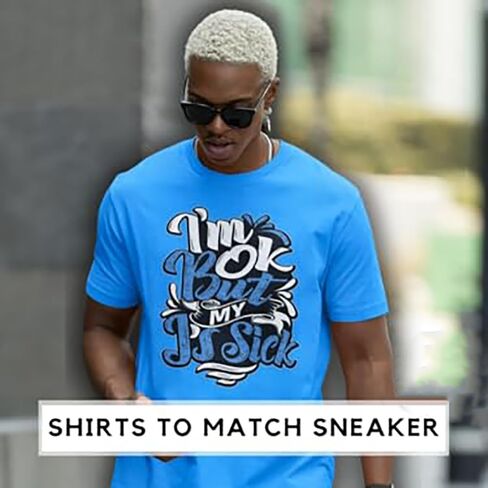 SNELOS Sneaker Outfit Graphic Tee for Men Soft Cotton Streetwear T Shirt Casual Top for Sneaker Lovers in Saudi Arabia