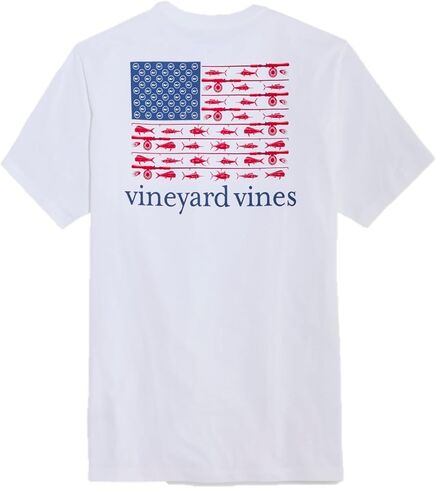 Vineyard Vines Men's USA Reel Flag Short-Sleeve Pocket Tee in Kuwait