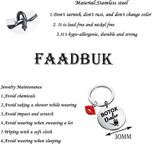 FAADBUK Plastic Surgeon Gift Beautician Gift Aestheticians Gifts Botox Nurse Gifts Botox Dealer Keychain in Saudi Arabia