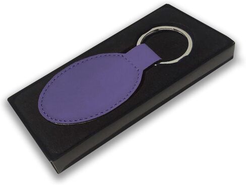 LaserGram Oval Keychain, Monarch Butterfly, Personalized Engraving Included (Dark Purple) in Saudi Arabia