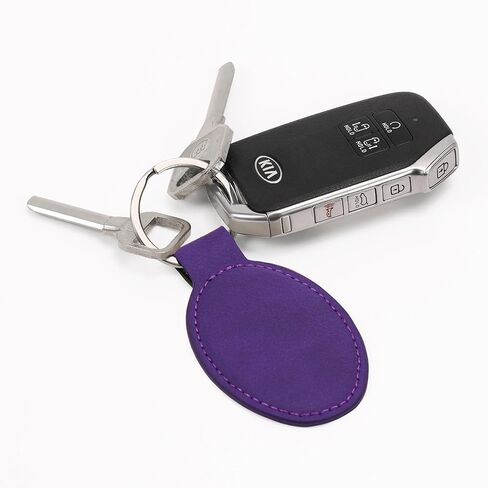 LaserGram Oval Keychain, Monarch Butterfly, Personalized Engraving Included (Dark Purple) in Saudi Arabia