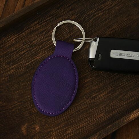 LaserGram Oval Keychain, Monarch Butterfly, Personalized Engraving Included (Dark Purple) in Saudi Arabia