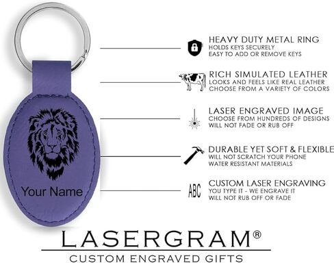 LaserGram Oval Keychain, Monarch Butterfly, Personalized Engraving Included (Dark Purple) in Saudi Arabia