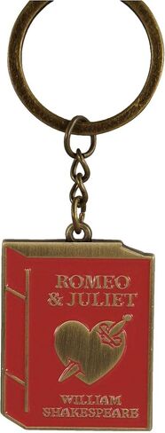 هاف مون باي شكسبير روميو وجولييت 1.5 بوصة حلقة مفاتيح جديدة من المعدن الأحمر والذهبي والمينا in Kuwait
