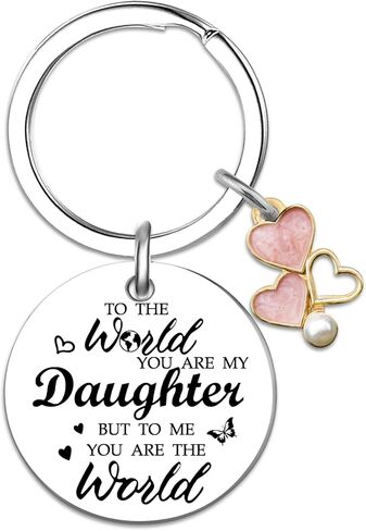 Christmas Gifts For Daughters Adult Daughter Keychain from Mom Dad Birthday Valentine's Day Gifts For Daughter Unique Gift For Grown Step Daughters Girls Meaningful Gift for Her Girls Cute Keychains in Kuwait