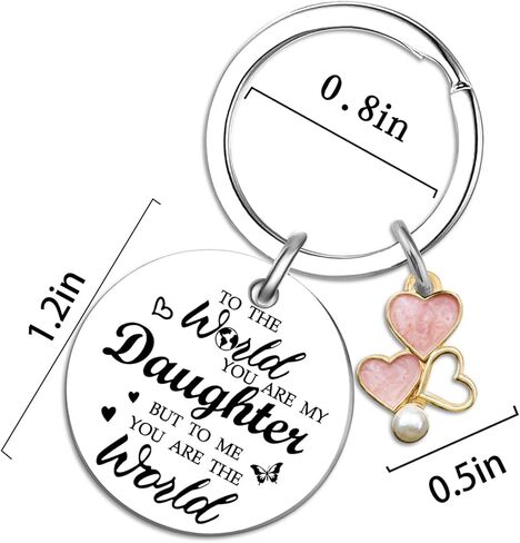 Christmas Gifts For Daughters Adult Daughter Keychain from Mom Dad Birthday Valentine's Day Gifts For Daughter Unique Gift For Grown Step Daughters Girls Meaningful Gift for Her Girls Cute Keychains in Kuwait