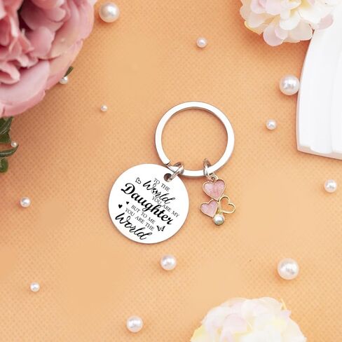 Christmas Gifts For Daughters Adult Daughter Keychain from Mom Dad Birthday Valentine's Day Gifts For Daughter Unique Gift For Grown Step Daughters Girls Meaningful Gift for Her Girls Cute Keychains in Kuwait