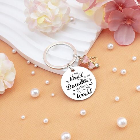 Christmas Gifts For Daughters Adult Daughter Keychain from Mom Dad Birthday Valentine's Day Gifts For Daughter Unique Gift For Grown Step Daughters Girls Meaningful Gift for Her Girls Cute Keychains in Kuwait