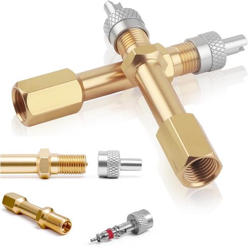 2PCS Tire Valve Stem Extensions,50mm Tire Valve Extender with Straight Extension Design,Universal Tires Valves Extension Car Accessories for Standard American Valves in Kuwait