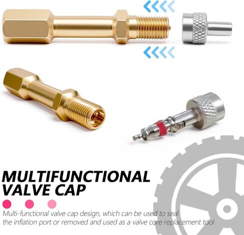 2PCS Tire Valve Stem Extensions,50mm Tire Valve Extender with Straight Extension Design,Universal Tires Valves Extension Car Accessories for Standard American Valves in Kuwait