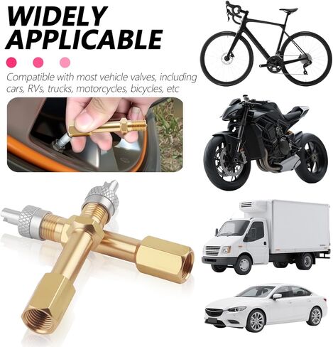 2PCS Tire Valve Stem Extensions,50mm Tire Valve Extender with Straight Extension Design,Universal Tires Valves Extension Car Accessories for Standard American Valves in Kuwait