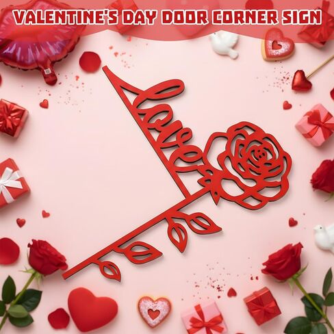 3 Pcs Valentine's Day Door Corner Sign Wooden Door Topper St. Patrick's Day Door Corner Sign Easter Door Corner Sign, Door Frame Signage Heart Door Corner Decor for Door Wall Window Decor in Kuwait