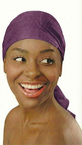 لفافة دونا ساتان، لفافات حريرية، لفافة ساتان لشعر المرأة لغسل الوجه للمكياج، إكسسوارات الشعر، عصابات الرأس، لون أسود in Kuwait