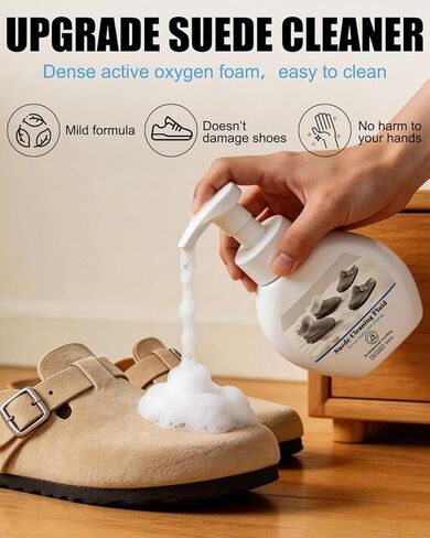5-In-1 Suede Shoe Cleaner Kit, Suede Care Kit with 300ml Suede Cleaner,100ml Suede Protector, 50ml Cork Sealer, Suede Brush and Eraser for Shoes, Sandals Suede, Nubuck in Kuwait