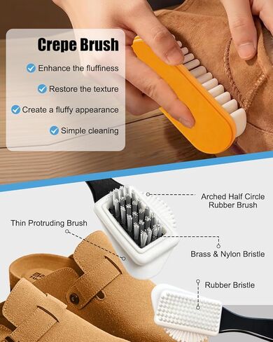 5-In-1 Suede Shoe Cleaner Kit, Suede Care Kit with 300ml Suede Cleaner,100ml Suede Protector, 50ml Cork Sealer, Suede Brush and Eraser for Shoes, Sandals Suede, Nubuck in Kuwait