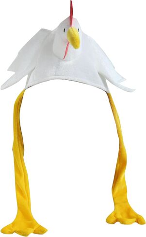 قبعة الدجاج - إكسسوارات أزياء مزرعة أنميال المبتكرة ثلاثية الأبعاد - مناسبة مريحة للبالغين - مثالية للحفلات ومناسبات المهرجانات التنكرية in Kuwait