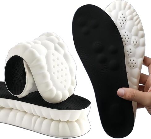 Cloud Sole Memory Foam Insoles with Arch Support – 4D Cloud Massage Shoe Insoles for Men & Women, Shock Absorbing Comfort for Walking & Standing. (Green, Men 12-14) in Saudi Arabia