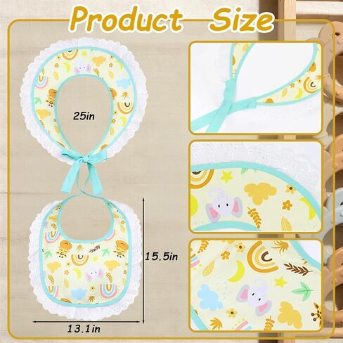 Simple polymer 2 Pcs Adult Costume Set Big Costume Bib and Bonnet for Halloween Party(Blue) in Kuwait