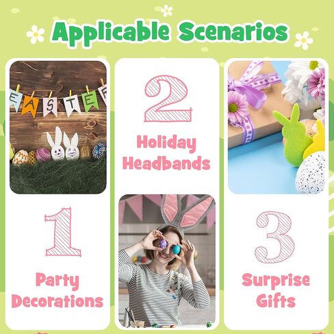 KHC-KHF Easter-Headband Bunny-Headbands Halloween Plush Rabbit Ear Costume Bunny Headband Tail Accessories Party Makeup Birthday Favors s Adult Headwear in Kuwait