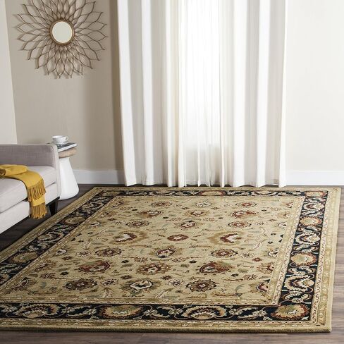 SAFAVIEH Area Rug 8x10 - English Manor Collection - Large - Sage & Navy, Handmade Wool, Traditional Design, Ideal for Living Room, Bedroom, Office, Dining Space (EMS739A) in Saudi Arabia