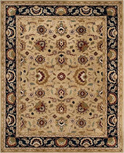 SAFAVIEH Area Rug 8x10 - English Manor Collection - Large - Sage & Navy, Handmade Wool, Traditional Design, Ideal for Living Room, Bedroom, Office, Dining Space (EMS739A) in Saudi Arabia