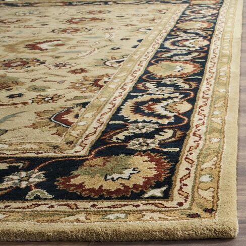 SAFAVIEH Area Rug 8x10 - English Manor Collection - Large - Sage & Navy, Handmade Wool, Traditional Design, Ideal for Living Room, Bedroom, Office, Dining Space (EMS739A) in Saudi Arabia