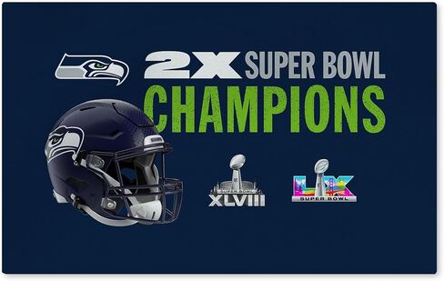 Northwest NFL Super Bowl 2026 Seattle Seahawks Champs Washable Rug, 20 x 32 in in Saudi Arabia