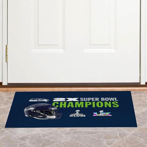 Northwest NFL Super Bowl 2026 Seattle Seahawks Champs Washable Rug, 20 x 32 in in Saudi Arabia